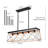 Ayling 5-Light 38" W Vintage Industrial Metal Island Linear Chandelier with Rectangle Light Shade for Kitchen Island Dining Room-1555208015