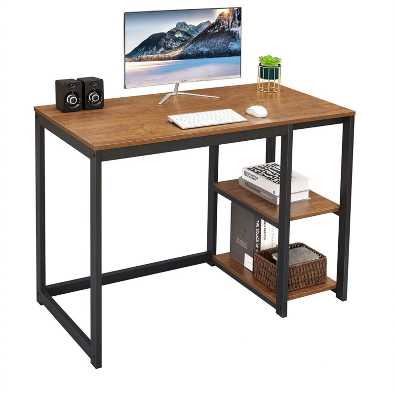Bureau d'ordinateur Clairann, Brun / noir