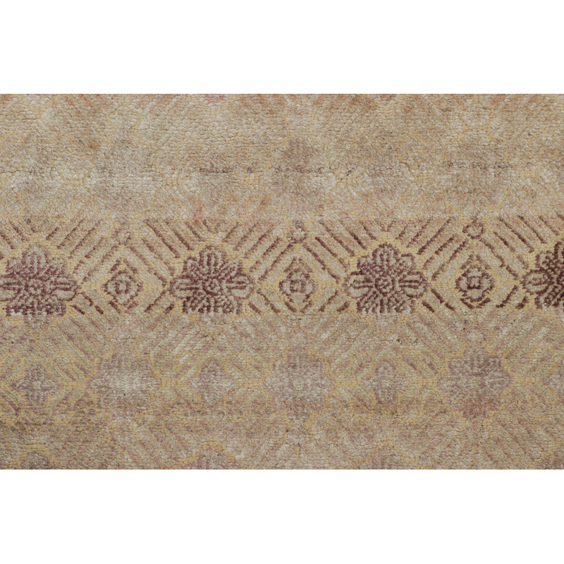 Handmade Silk and Wool Area Rug