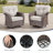 6-Piece Patio Furniture Set, All-Weather Outdoor Seating Set With Swivel Glider Chairs & Coffee Table-1469237403