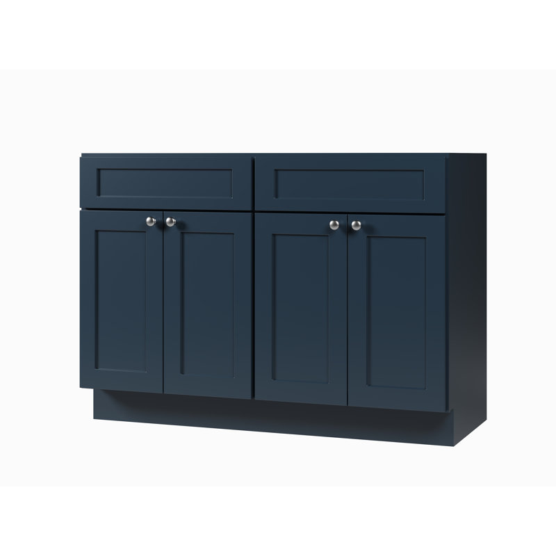 Base de meuble-lavabo double 48 po Disar, Bleu