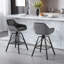 Mukesh Swivel Upholstered Velvet Bar Stool with Steel Frame-198481565