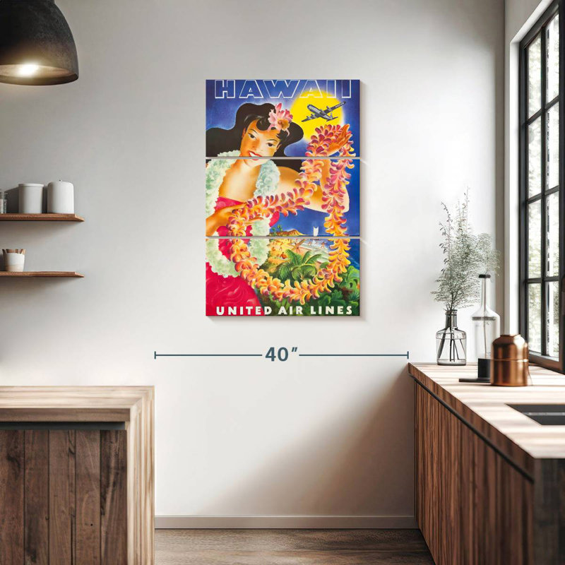 Affiche de voyage Masam Hawaii, H 38 po x l 24 po
