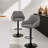 Eastway Swivel Upholstered Adjustable Height Counter Stool with Metal Frame-2039254755