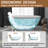 Monaco 55" x 30" Freestanding Solid Surface Stone Soaking Bathtub with Drain & Overflow, Matte White