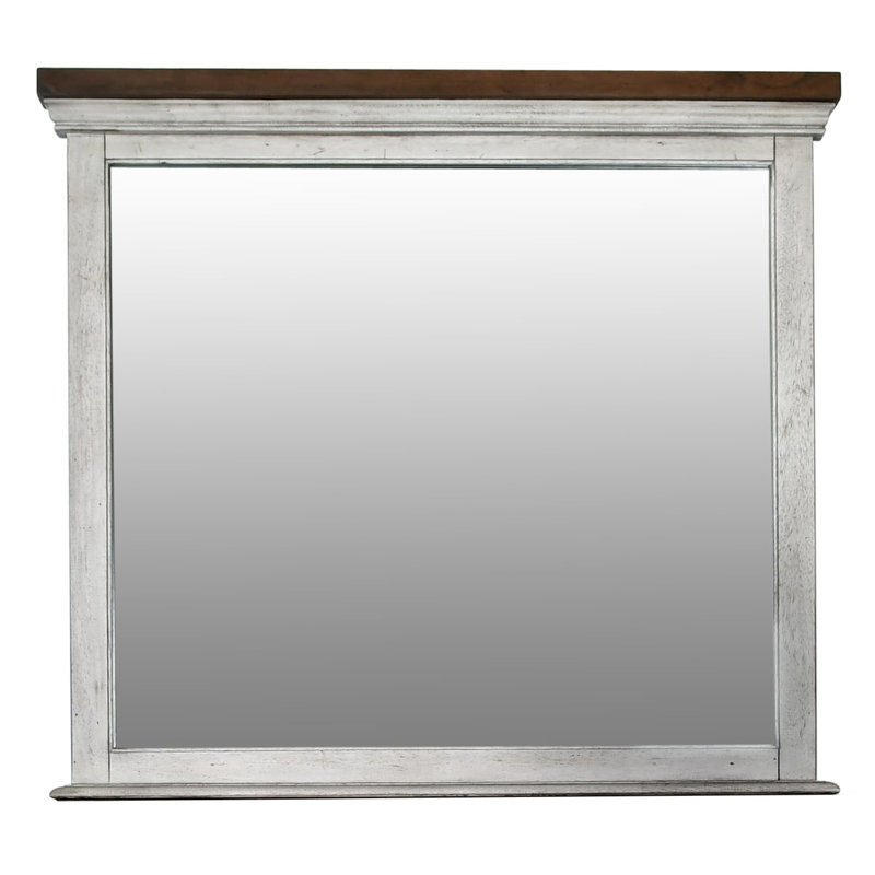 Elgin Flat Wall Mirror, Ivory