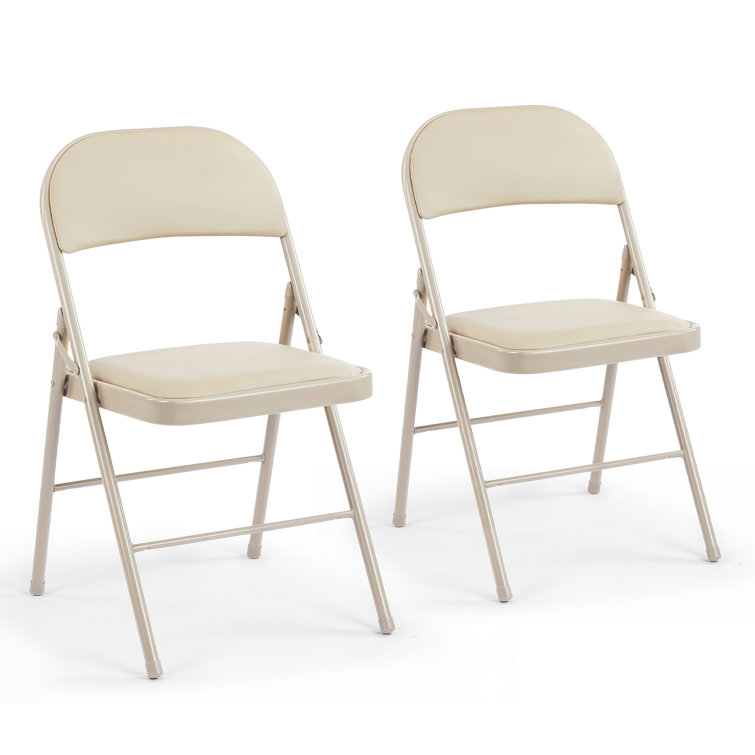 Marky Vinyl Padded Stackable Folding Chair Set for Office, Conference Room