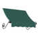 Awntech Charleston Acrylic Fabric Awning with Iron Scroll Arms