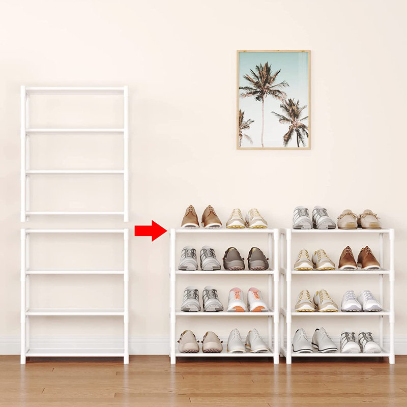 8 Pair Stackable Shoe Rack