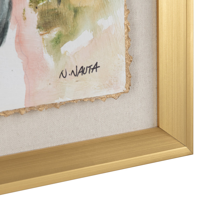 Ensemble de 2 tableaux muraux floraux encadrés Floral Bliss