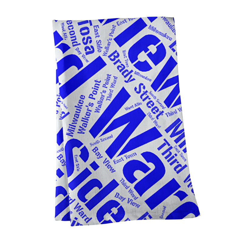 Cotton Tea Towel Kitchen Towel, Cyan, Milwaukee