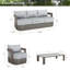 Ensemble de conversation Manarola Patio en aluminium et résine tressée PE avec coussins Sunbrella® et table en béton pour 7 personnes-1271216488
