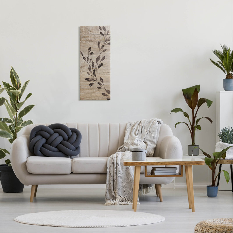 Art mural sur toile Herb Sprig Botanical Plant par Yass Naffas Designs, L 13 po x H 30 po