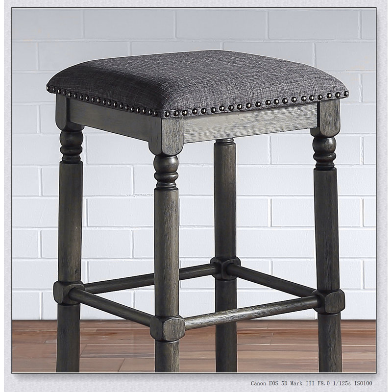 Tabouret en bois Arnhem, ensemble de 2, Gris, Tabouret de bar (siège d'une hauteur de 29,25 po)
