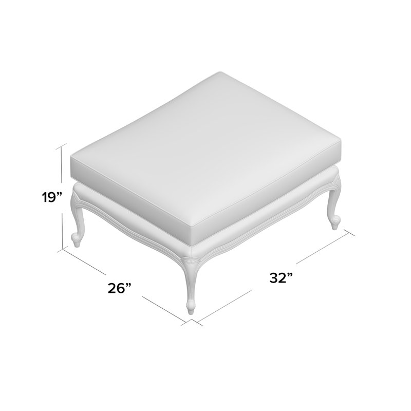 St. Helena Ottoman, Espresso, Filigree Ivory