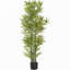 Bambou artificiel 5 pi avec pot en plastique noir, ensemble de 2-727331288
