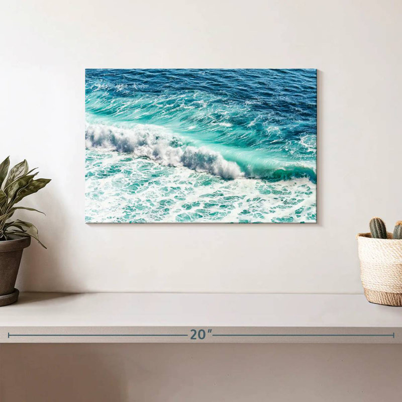 Vague turquoise sur la plage de Bali, H 8 po x l 12 po