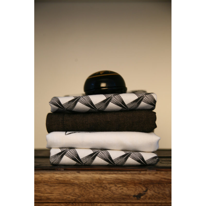 Thaksin Cotton Geometric Square, Black
