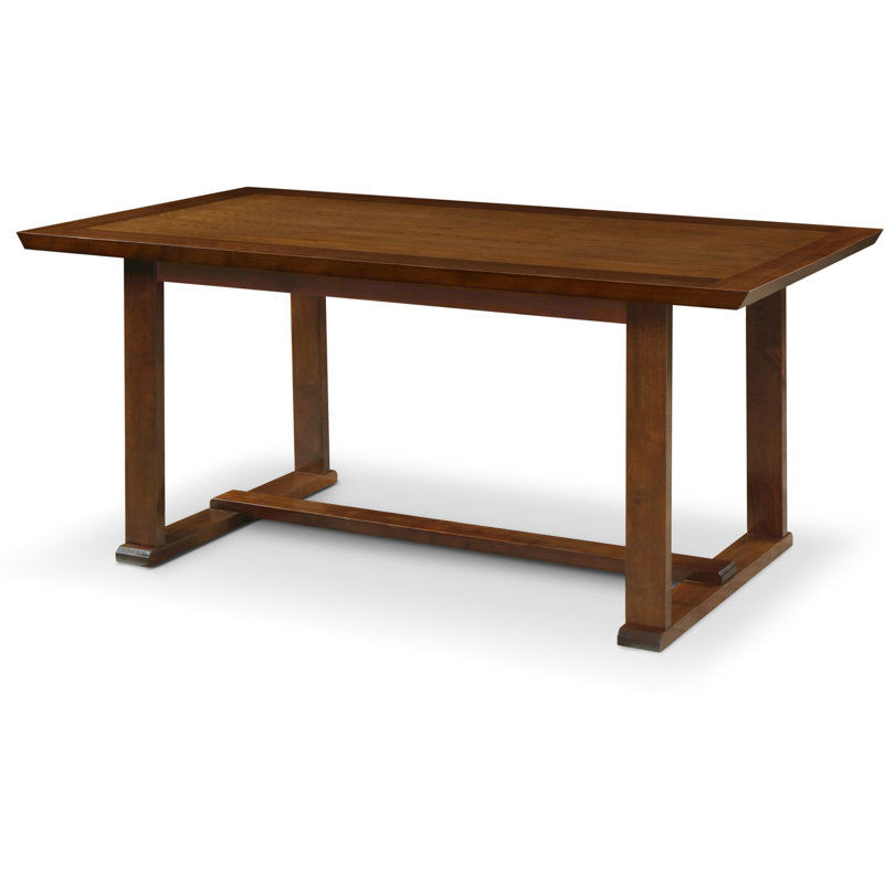 Table de salle à manger en bois massif Vaughn ClickDecor Vaughn