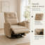 Fauteuil inclinable pivotant à 360° pour adultes, petit fauteuil inclinable manuel avec dossier capitonné, velours marron