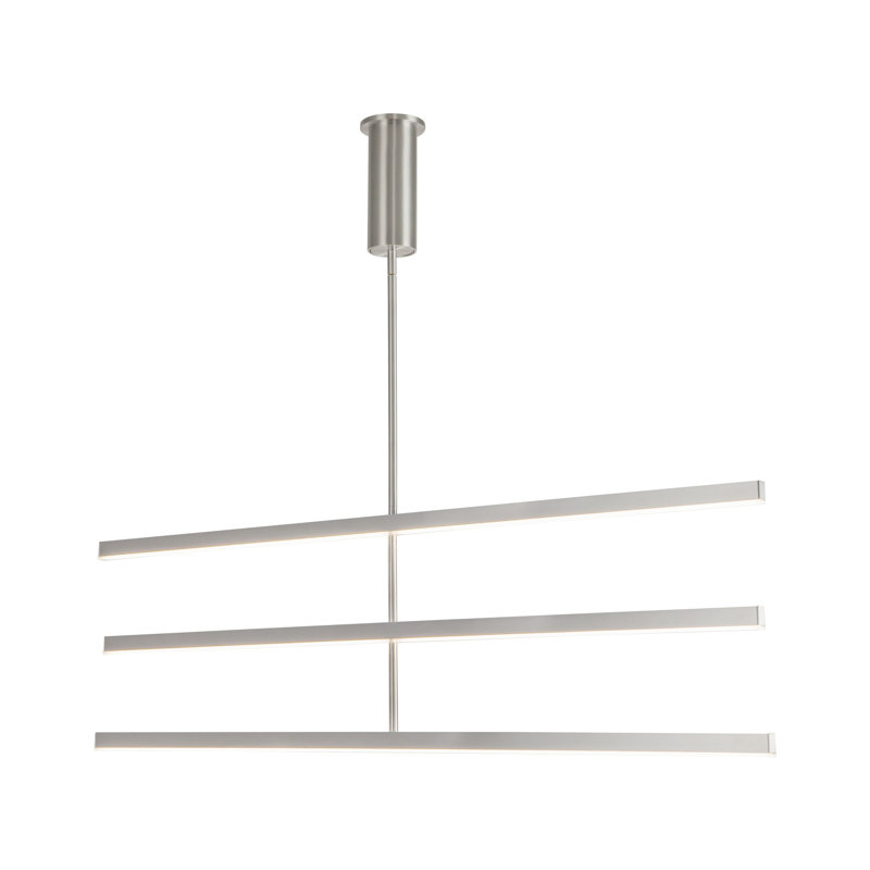 Vega 3 - Light LED Pendant, 16.5" H x 56" W x 56" D, Brushed Nickel