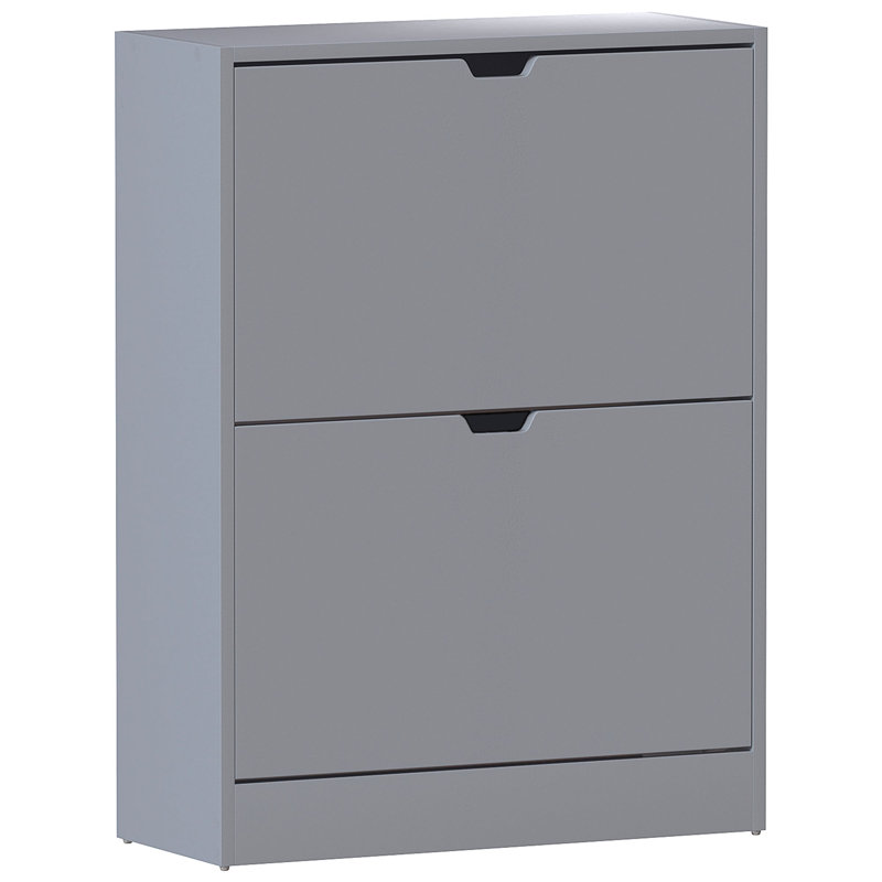 12 Pair Shoe Storage Cabinet, Grey