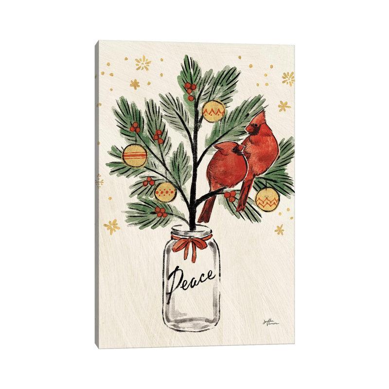 Christmas Lovebirds XIII by Janelle Penner - Wrapped Canvas Print, 101.6 cm H x 66.04 cm W x 1.91 cm D