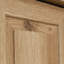 Armoire de rangement de style maison de campagne rustique, finition brune