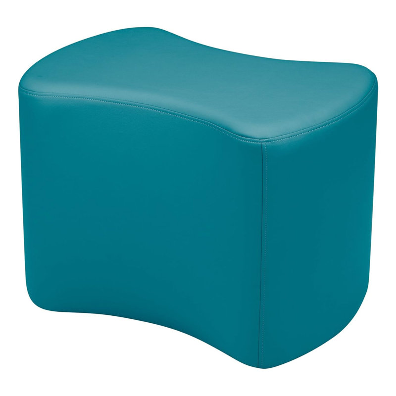 Pro Series Upholstered Bowtie Ottoman 18" Height, Teal