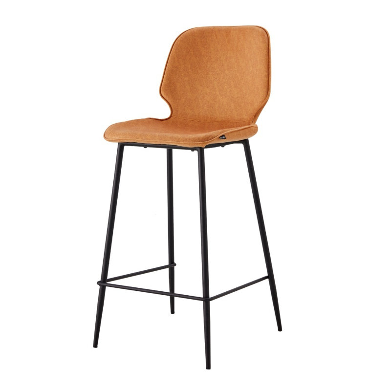Illings Upholstered Counter Stool, Yellow