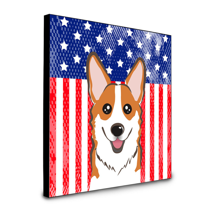 « american flag », art encadré Macomb, Corgi