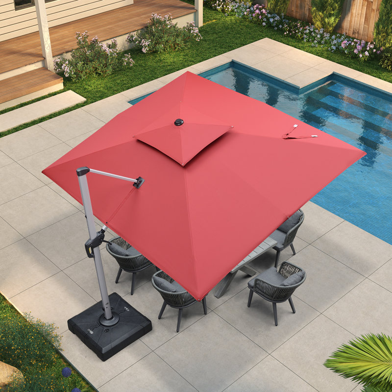 274cm X 335cm Rectangular Cantilever Parasol, Terra