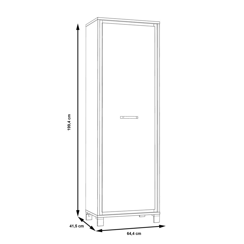 Crespin 1 Door Manufactured Wood Wardrobe