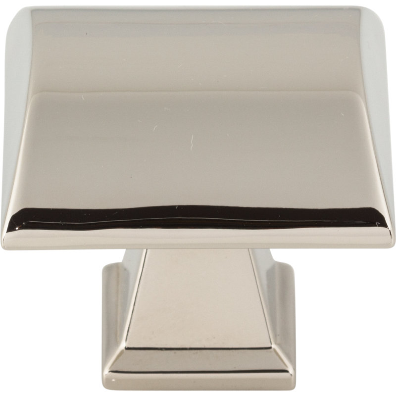 Roman Square Knob, Polished Nickel