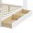 Wooden L-Shape Daybed With Seven Storage Cabinets And Two Storage Drawers, Multi-Functional Bed With Study Desk And Built-In Bookshelf-1832098337-1832098336