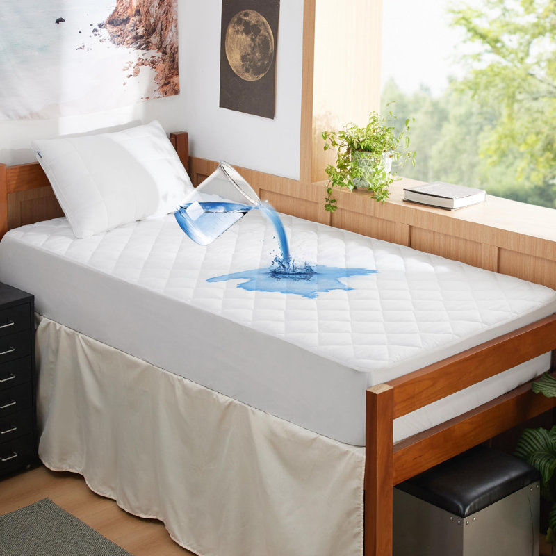 Protège-matelas matelassé et imperméable, Simple TG, Blanc