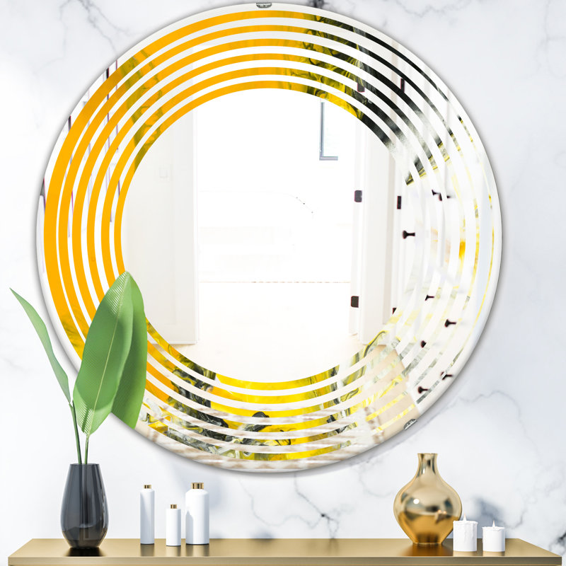 Miroir mural marbré 6 vagues, H 31,5 po x l po