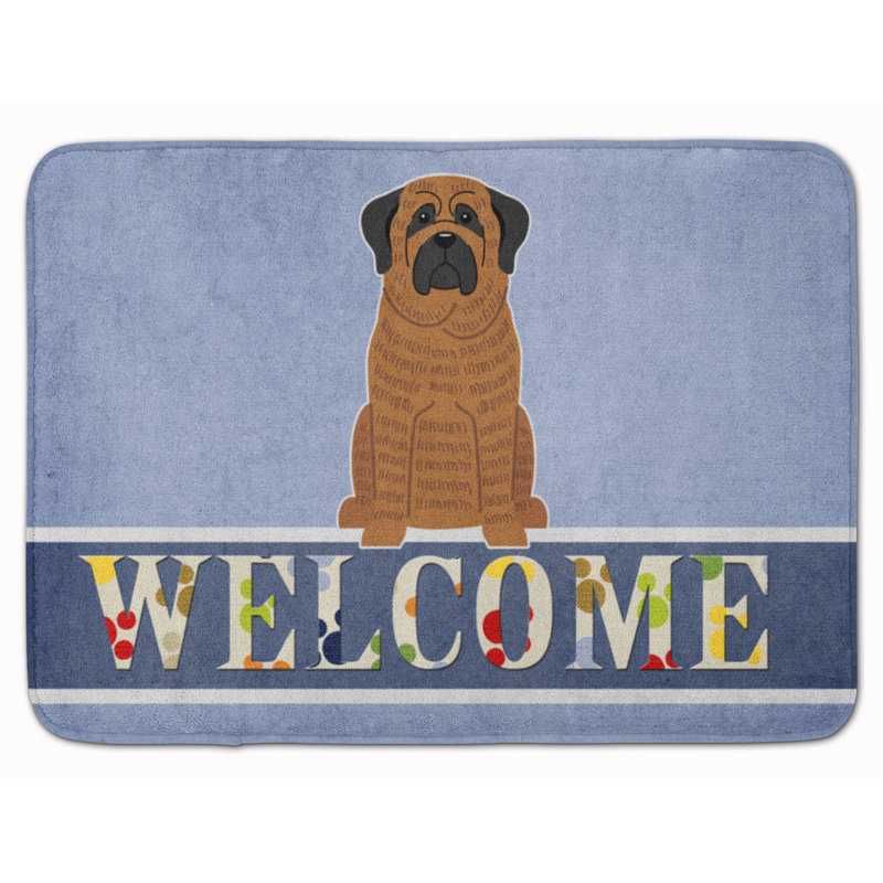 Tapis pour salle de bain en mousse mémoire bringé welcome Rendville, Marron foncé