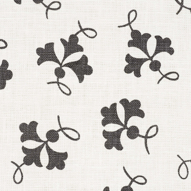 Tissu en lin Schumacher x Celerie Kemble, Basalte