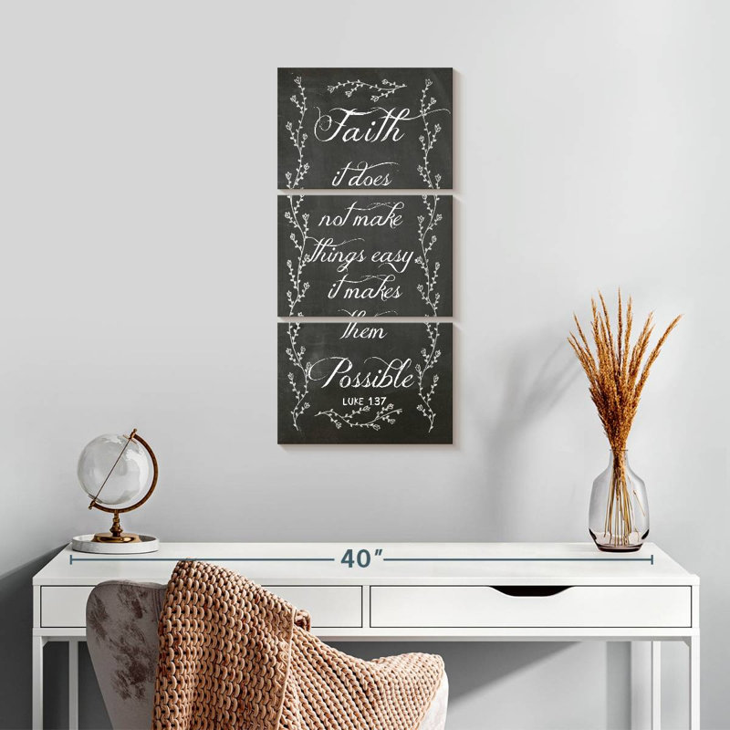 Luke 1:37, 27" H x 12" W