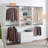 Devi White Wall Mounted Wood Closet System-1397794931