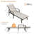 Set of 2 Outdoor Aluminum Chaise Lounges with 3D Double-Layer Textilene and Adjustable Backrests