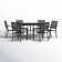 Argyri 6 - Person Metal Patio Dining Set with Round Table