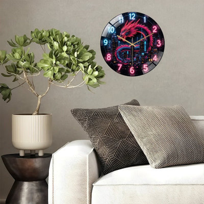 Horloge murale Neon Dragon City 12 po