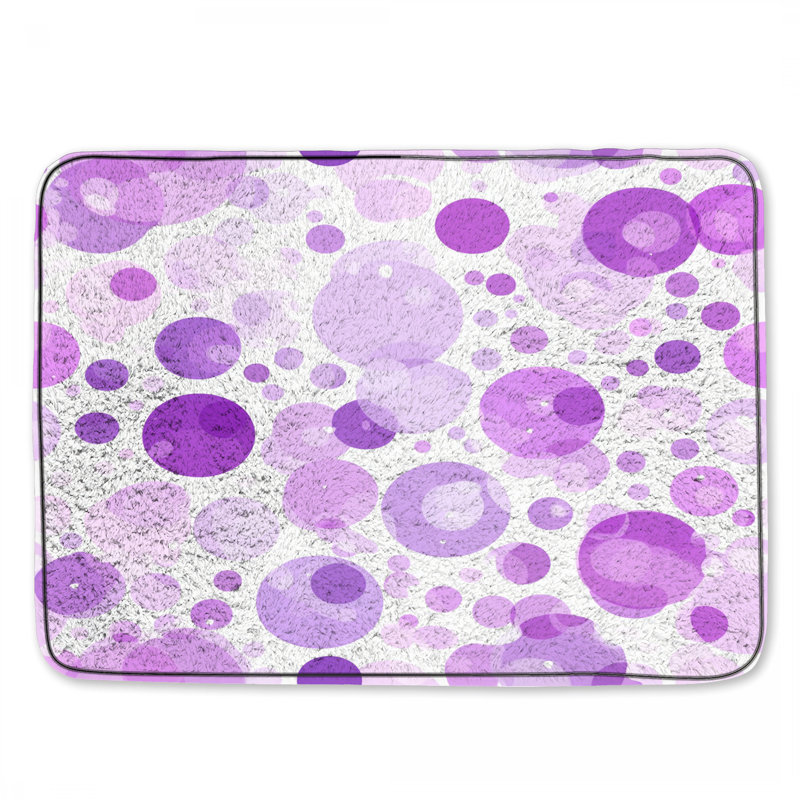 Bubbles Bath Mat Abstract Bathroom Decor Contemporary, 34in W x 21in L