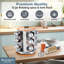 Buckingham Stainless Steel Rotating Spice Rack including 12 Glass Jars  
