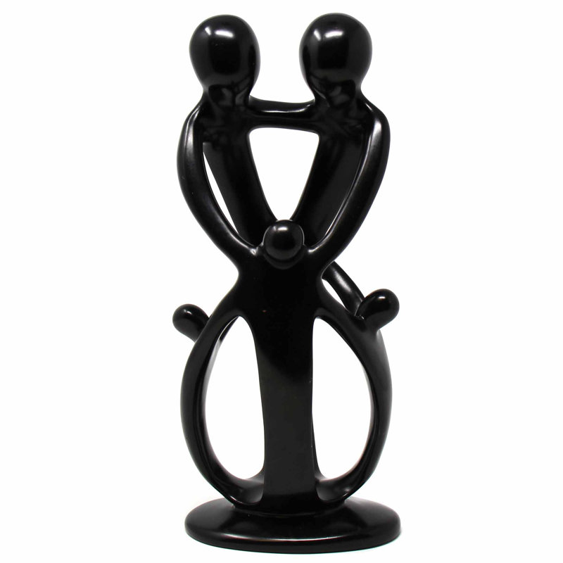 Figurine familial Asmah, H 10 po x l 4 po x P 4 po