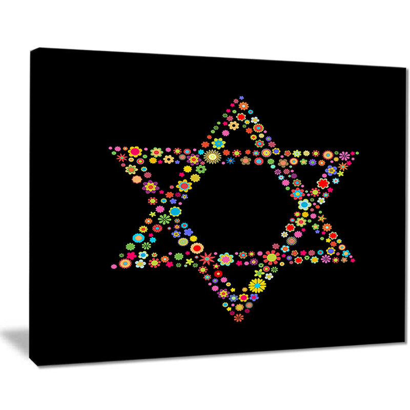« star of david shape », impression sur toile, H 20 po x l 20 po x P 1 po