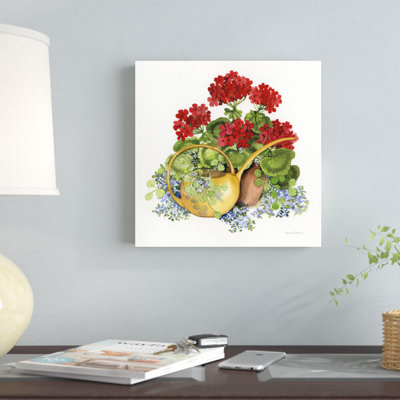 «Geranium Tea IV» par Kathleen Parr McKenna, reproduction d'art sur toile tendue