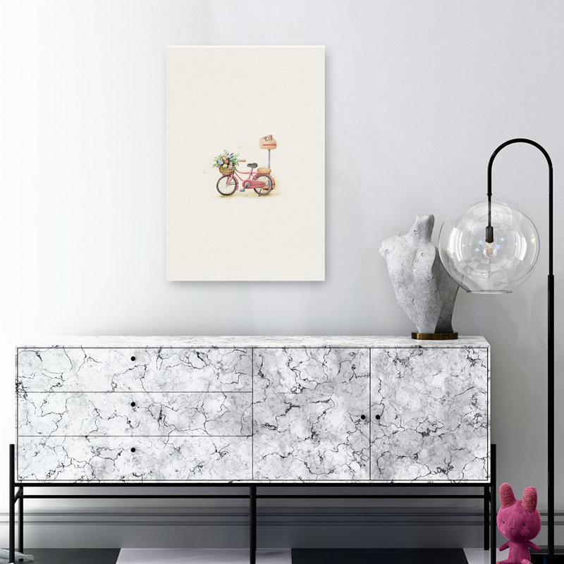 Art mural rétro rétro avec fleurs rétro paisibles, 36" H x 24" W